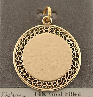 Fisher LeStage 14k Gold Filled Round Disk Charms